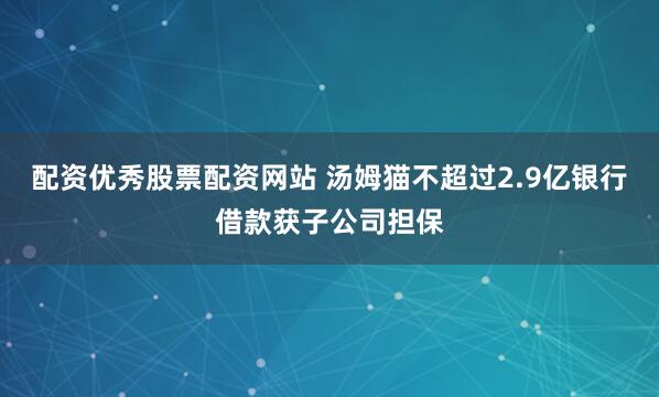 配资优秀股票配资网站 汤姆猫不超过2.9亿银行借款获子公司担保