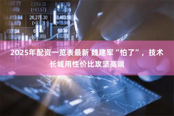 2025年配资一览表最新 魏建军“怕了”,技术长城用性价比攻坚高端